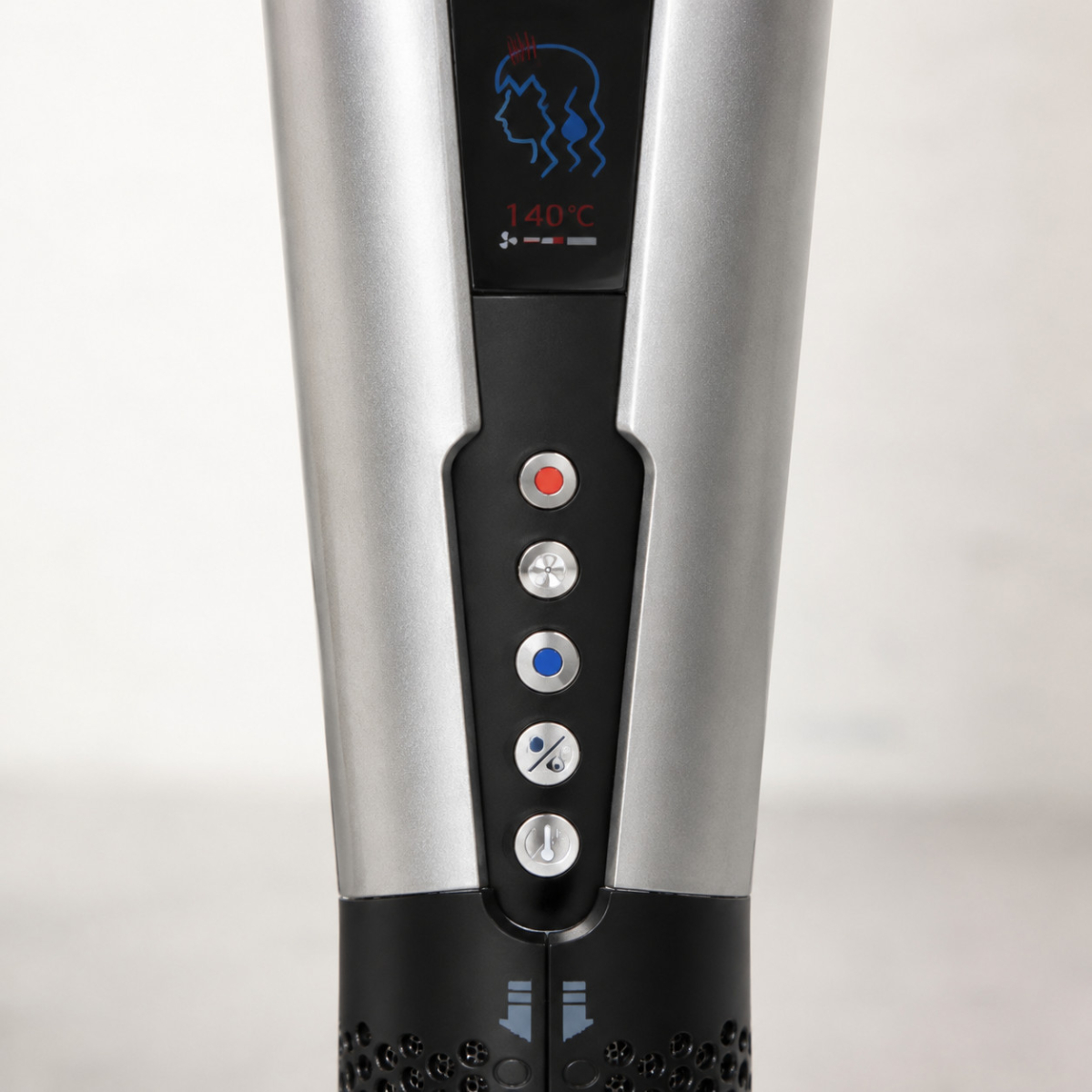 Airflow straightening hair tool with digital temperature controls